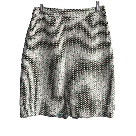 Kate Spade woven textured green pencil skirt size 4 - Picture 1 of 6
